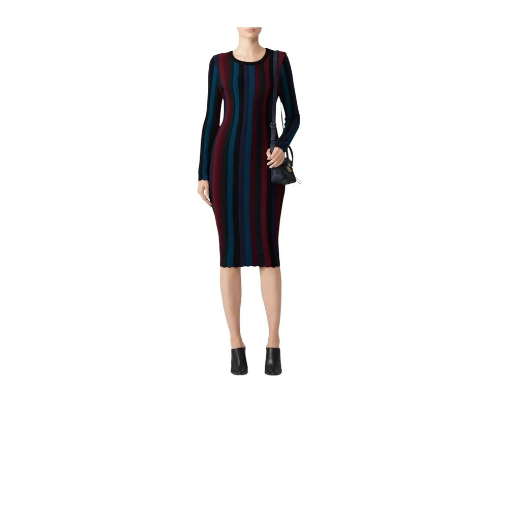 Milly Chevron Vertical Stripe Color Block Sheath … - image 2
